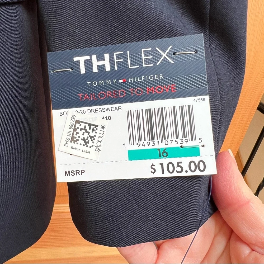 Tommy Hilfiger THFlex Blazer Navy size 16 NWT Formal School Uniform